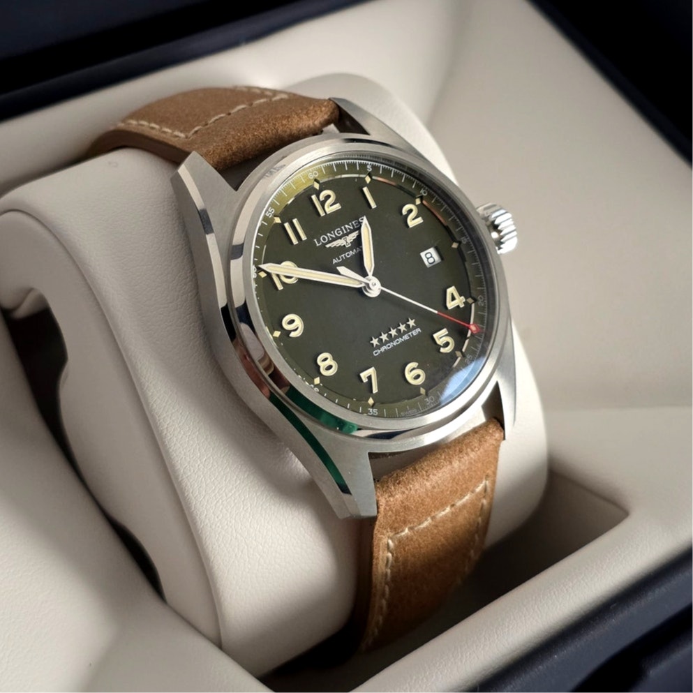 Longines Spirit Automatic 40mm Green Dial Chronometer L38104032 Full Kit